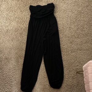 Lulus strapless black jump suit